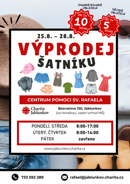LETNÍ VÝPRODEJ šatníku